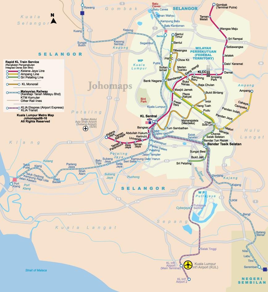 Malayziya metro xəritəsi 