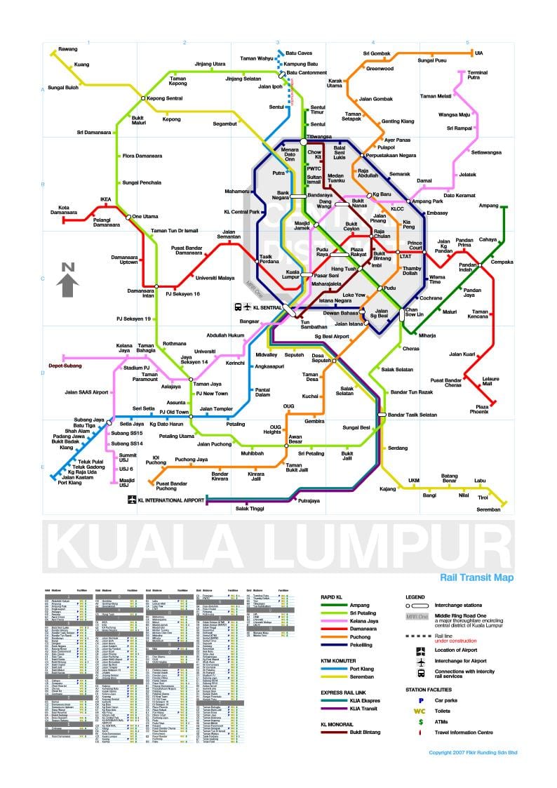 xətti metro 3 marşrut xəritəsi Malayziya
