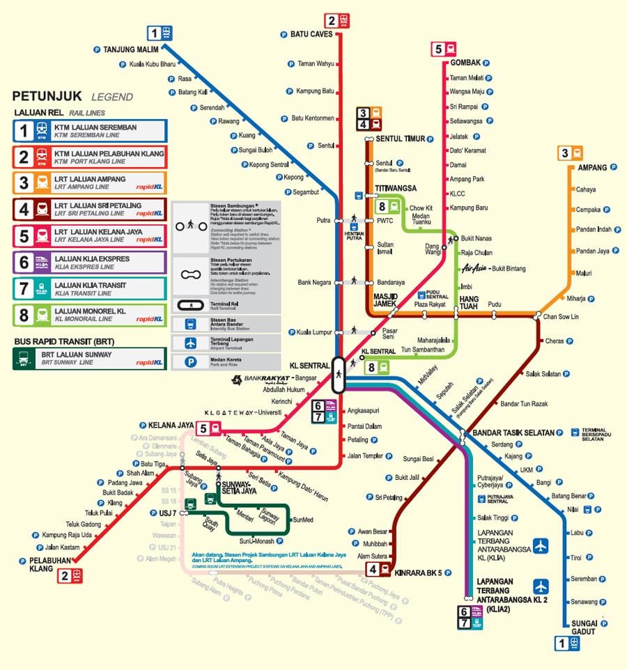 Malayziya MRT kartı 2016