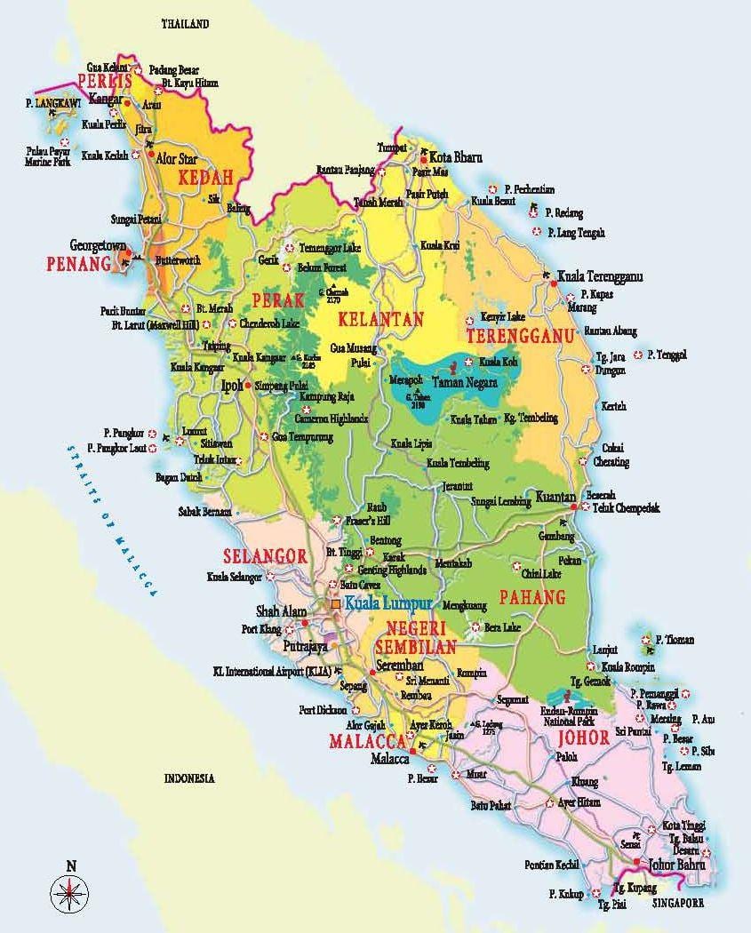 kart Qərb Malayziya