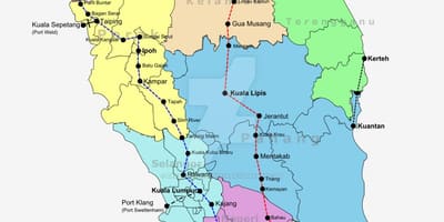 Dəmir yolu xəritəsi Malayziya