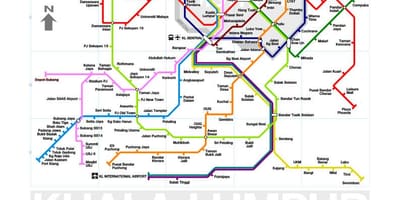Xətti metro 3 marşrut xəritəsi Malayziya